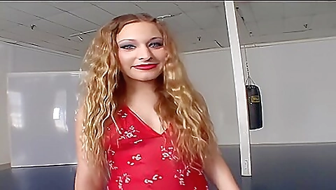 Brunette babe is ready to get banged in a hardcore gang bang