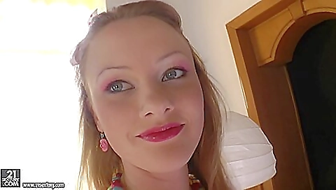 Sexy teen 18+ with a sexy body is fingering her pussy and ass