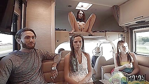 Amazing babe with huge natural tits enjoys her hot deepthroat