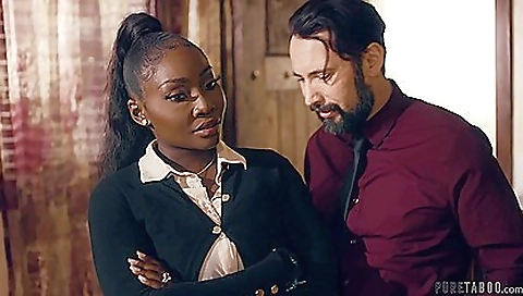 Busty ebony milf gets paid for a ride with her boyfriend