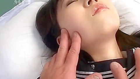 Japanese amateur video showing a hot brunette getting banged