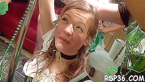 Horny teens in sexy lingerie enjoy a hot group sex session