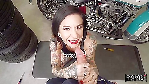 Squirting Biker Babe Fucks The Mechanic - Van Wylde And Joanna Angel