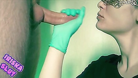 Little Slut In Medical Gloves Sucked Sperm From A Guy