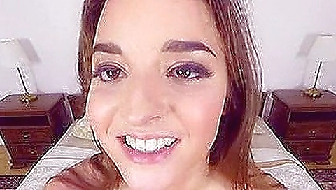 Adorable brunette beauty adria adara is casted in casting