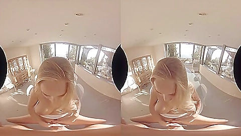 Hot blondes and hot brunette making love in good morning