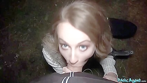 Gorgeous brunette gets a deepthroat and facial in casting