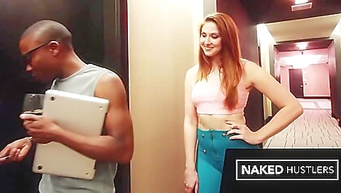 Busty brunette fucked by her boyfriend in a threesome